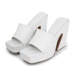 Littlebox Y2K Trendy Comfort Platform | Casual Synthetic Leather Sandals | Heels For Woman | Latest Stylish Design for Women | Open Toe Slide Footwear for All Occassions
