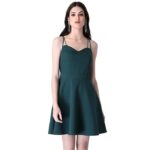 FabAlley Women's Polyester Skater Mini Dress