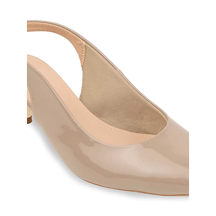 Rocia Women's Patent Closed toe Kitten Heel Sandals - Image 3