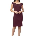 Selvia Women's Lycra Knee Length Bodycon (151TKR2814- Brown_XL)