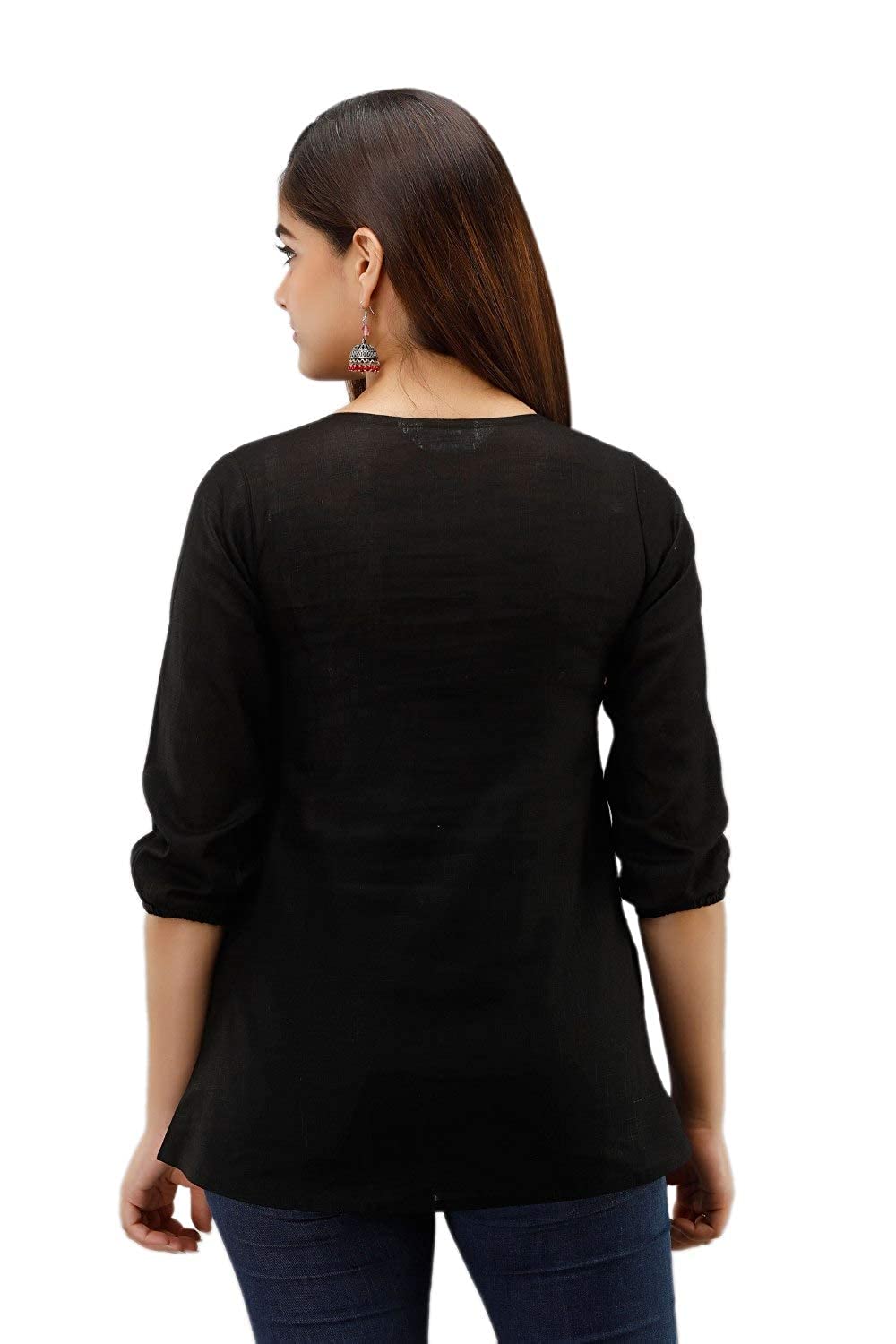 Maishi Women's Cotton Slub Solid Western Top - Image 2