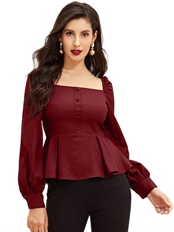 Elyraa Women's Casual Long Sleeve Western Top for Women/Girls