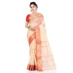 Sareekatha Pure Cotton Tant Saree and Edge of Par With Cotton Jari and Buti Work All Over Saree For Women Ethnic Wear