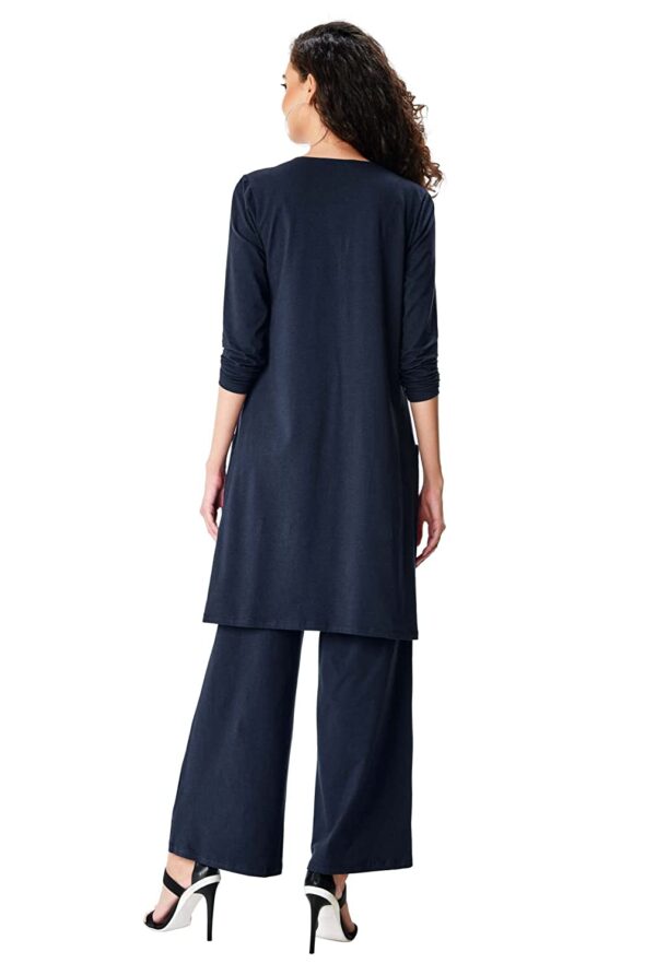 Zapelle Custom Clothing | Women's Cotton Knit Tunic And Pant Set - Image 2