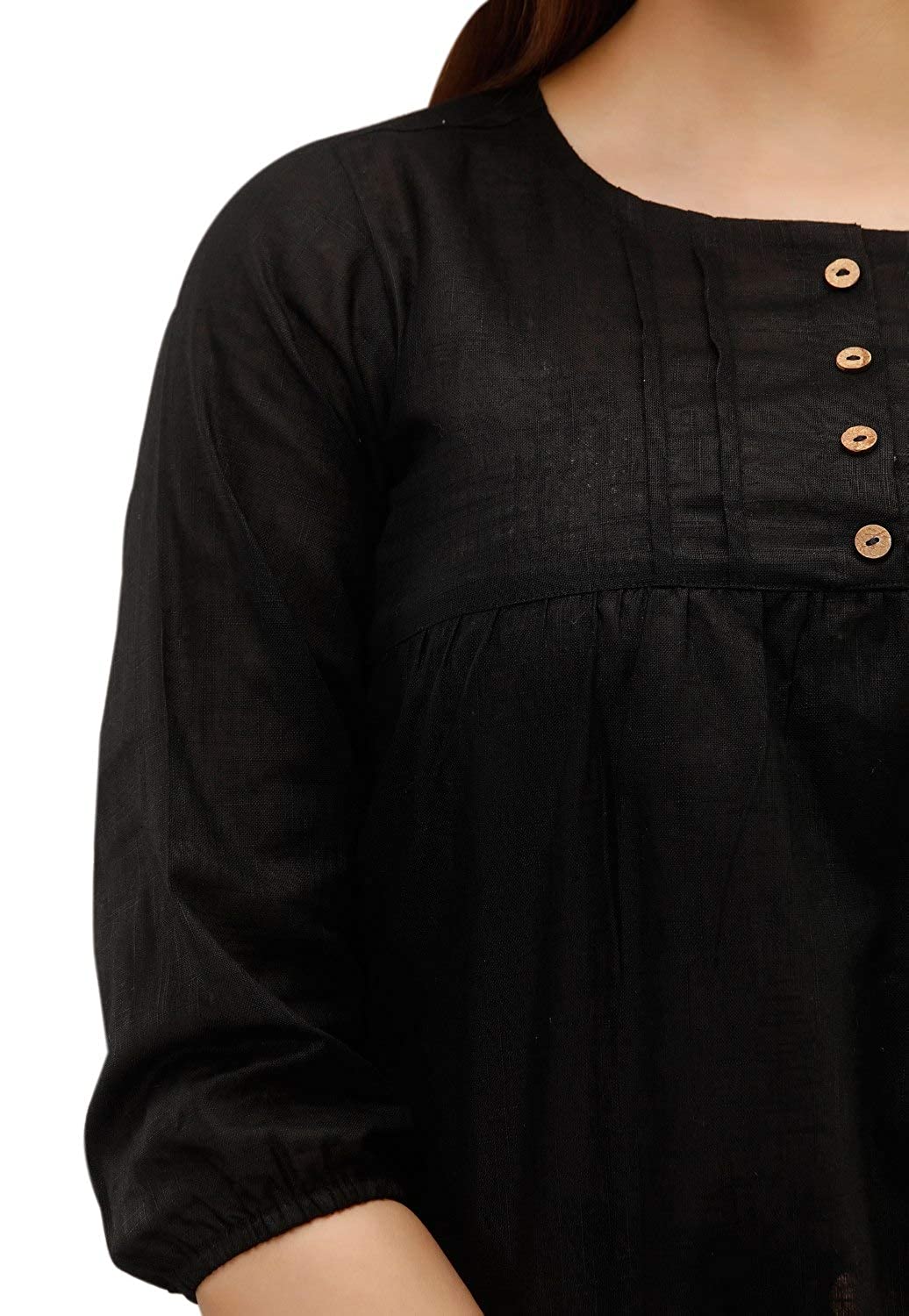 Maishi Women's Cotton Slub Solid Western Top - Image 4