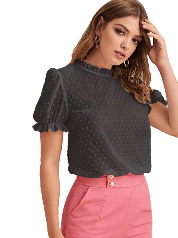 itshe Tissue Fabric Premium Casual Top for Women's - Image 3