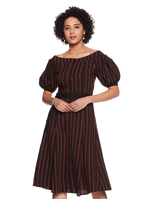 COVER STORY Women's Rayon Skater Midi Dress