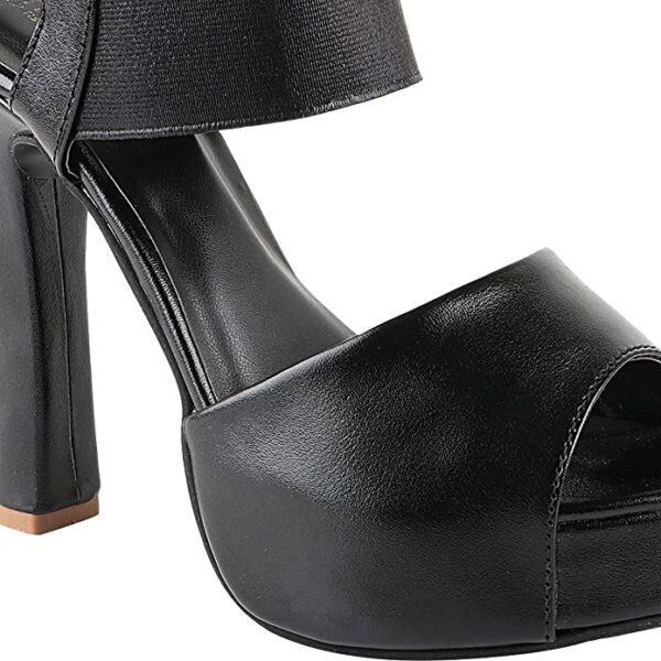 Shoetopia Womens/Girls Solid Peep Toed Platform Heels - Image 5