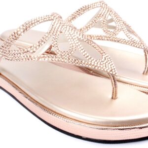 Lumiere Swarovski Studded Chappals Women Flats
