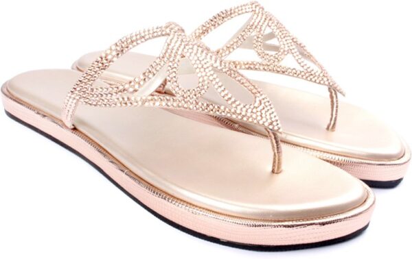 Lumiere Swarovski Studded Chappals Women Flats
