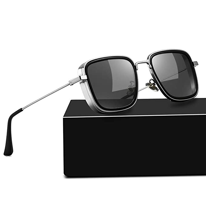 ELEGANTE Smooth Leg Covers Lightweight Square Kabir Singh Sunglasses for Men - Image 2